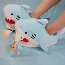 🛍 Тапочки Акула мужская обувь для дома пушистые мужские туфли унисекс Женские серые азиатские шлепанцы Домашняя мужская зимняя обувь
